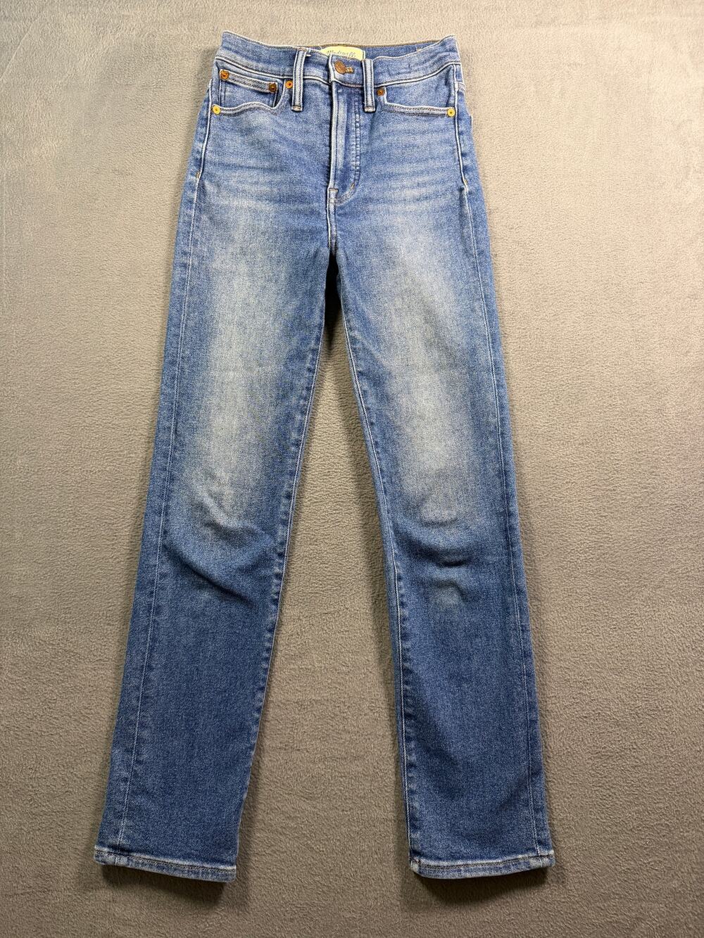 Madewell Women's High Rise Slim Straight Leg Jeans Medium Wash Denim Size 24